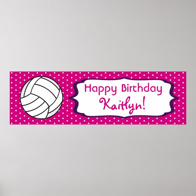 Volleyball Birthday Poster (Vorne)