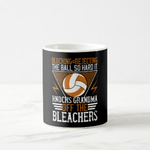 Volleyball - Blockieren Sie den Ball so hart Kaffeetasse