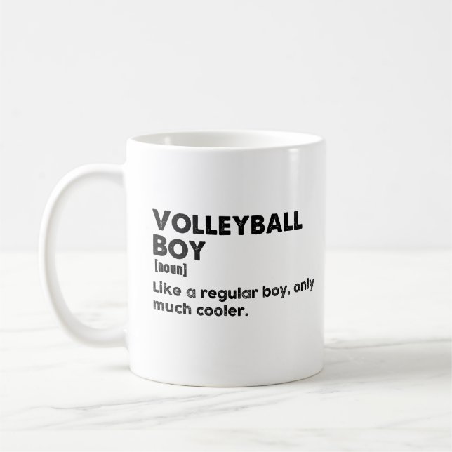 Volleyball Boy Funny Definition Kaffeetasse (Links)