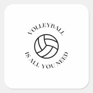 Volleyball braucht quadratischer aufkleber
