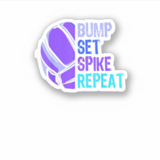 Volleyball Bump Set Spike Wiederholung Volleyball  Aufkleber