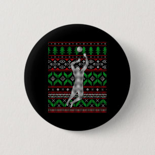 Volleyball Bump Set Uni High School Happ Button