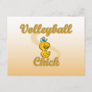 Volleyball Chick Postkarte