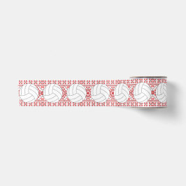 Volleyball Christmas Pattern Sportler / Trainer Satinband