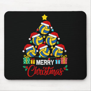 Volleyball Christmas Tree Lights Volleyball Player Mousepad