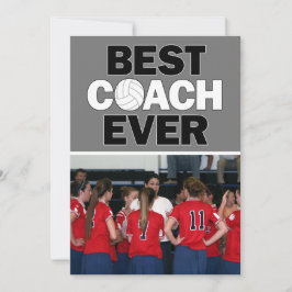 Volleyball Coach Best je Custom Foto Vielen Dank Dankeskarte