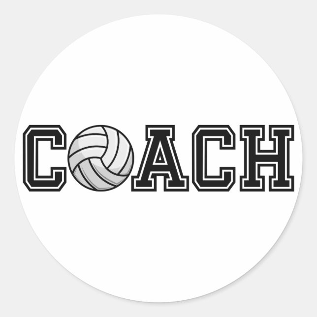 Volleyball Coach Custom Aufkleber (Vorderseite)