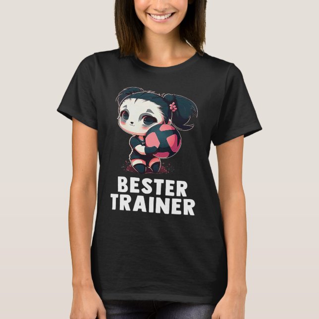 Volleyball coach  cute panda girl volleyball T-Shirt (Vorderseite)