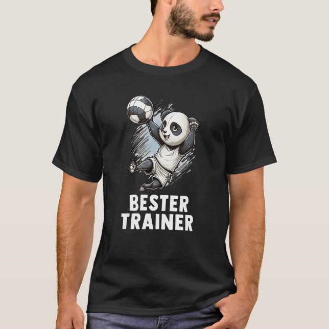 Volleyball Coach Cute Panda Volleyball T-Shirt (Vorderseite)