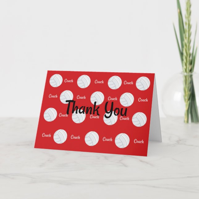 Volleyball Coach Dankeschön Karte (Vorderseite)