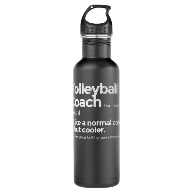 Volleyball Coach Definition Funny Gift  Edelstahlflasche (Vorderseite)