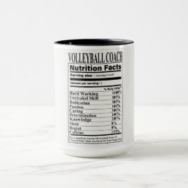 Volleyball Coach Nutrition Fakten Tasse