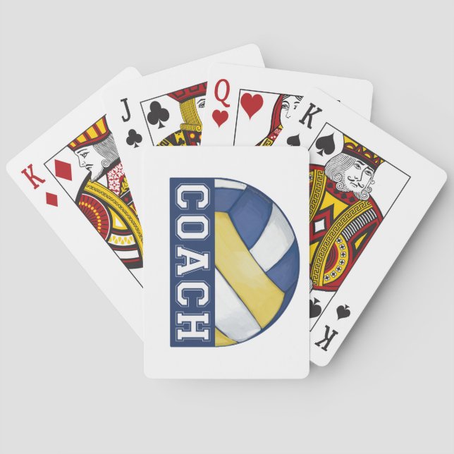 Volleyball Coach Spielkarten (Rückseite)