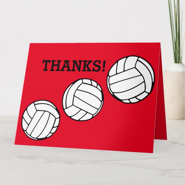 Volleyball Coach Vielen Dank Dankeskarte (Vorderseite)