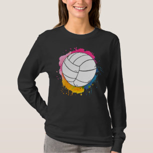 Volleyball Color Splash Ball Bunte Volleyball T-Shirt