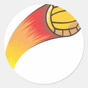 Volleyball Comet Runder Aufkleber