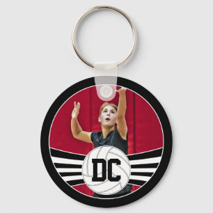 Volleyball Custom Photo and Numbers or Text Schlüsselanhänger