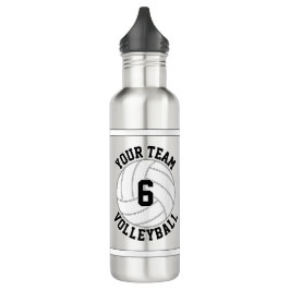 Volleyball Custom Team Name & Spielnummer Sport Edelstahlflasche