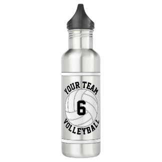 Volleyball Custom Team Name & Spielnummer Sport Edelstahlflasche