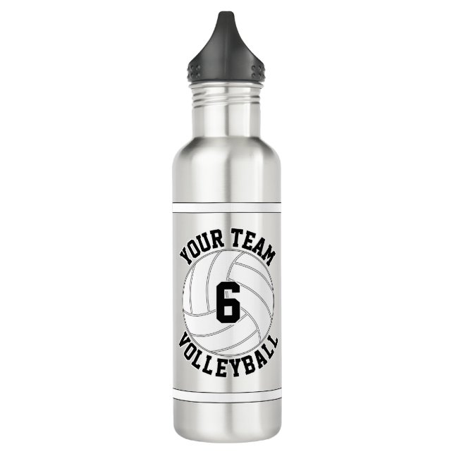 Volleyball Custom Team Name & Spielnummer Sport Edelstahlflasche (Links)