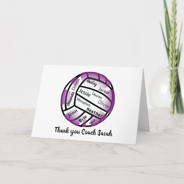 Volleyball Danke, Cookarte Dankeskarte (Vorderseite)