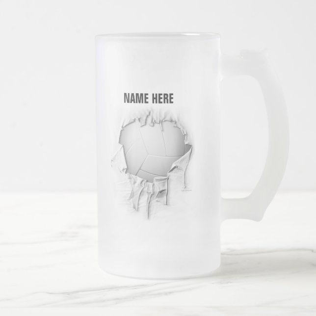 Volleyball déchirée bière Mug (Droit)