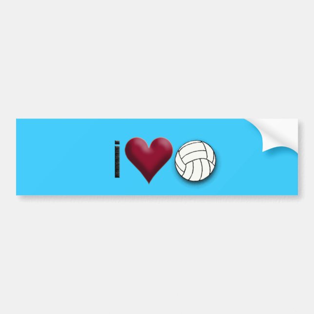 Volleyball der Liebe I Autoaufkleber (Vorne)