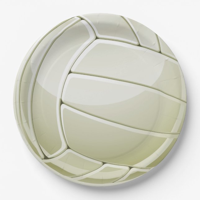 Volleyball Design Paper Party Plate Pappteller (Vorderseite)