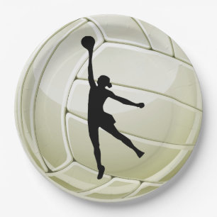 Volleyball Design Paper Party Plate Pappteller