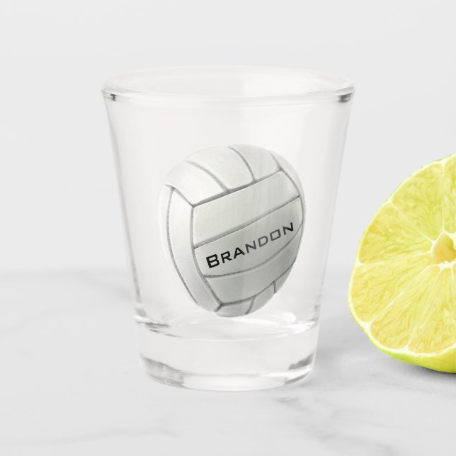 Volleyball Design Shootglas Schnapsglas (Vorderseite)