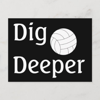 Volleyball Dig It Postkarte