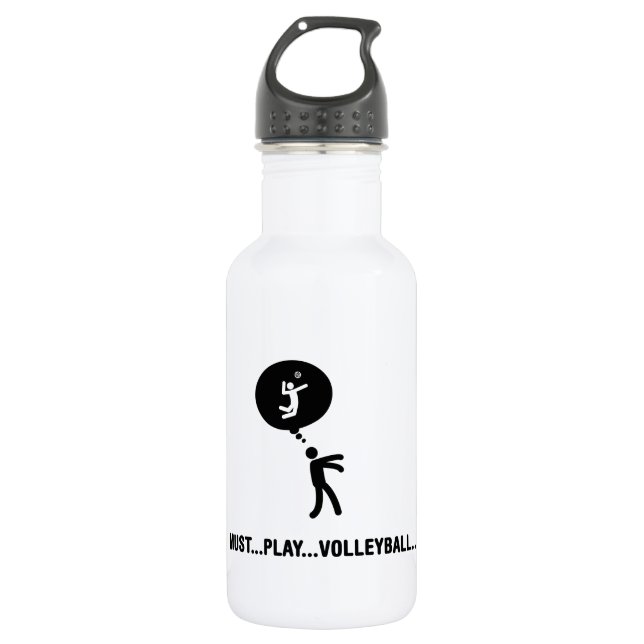 Volleyball Edelstahlflasche (Vorderseite)