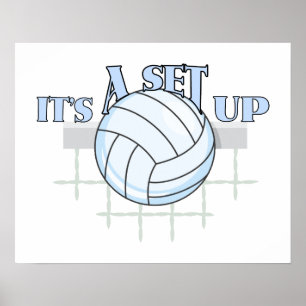 Volleyball-Einrichtung Poster