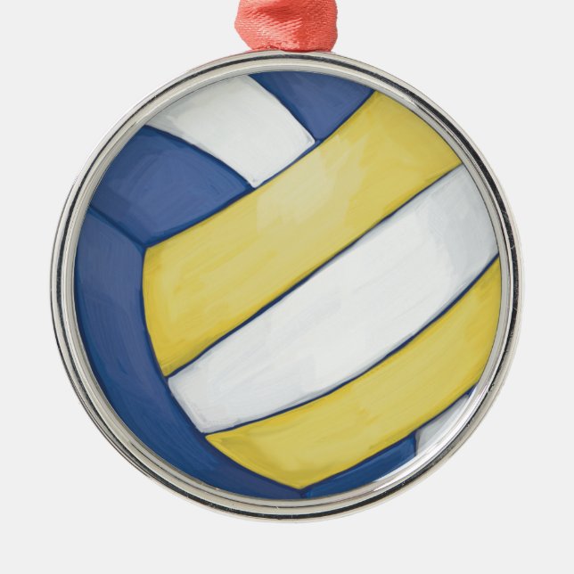 Volleyball Elegant Metal Ornament (Vorne)