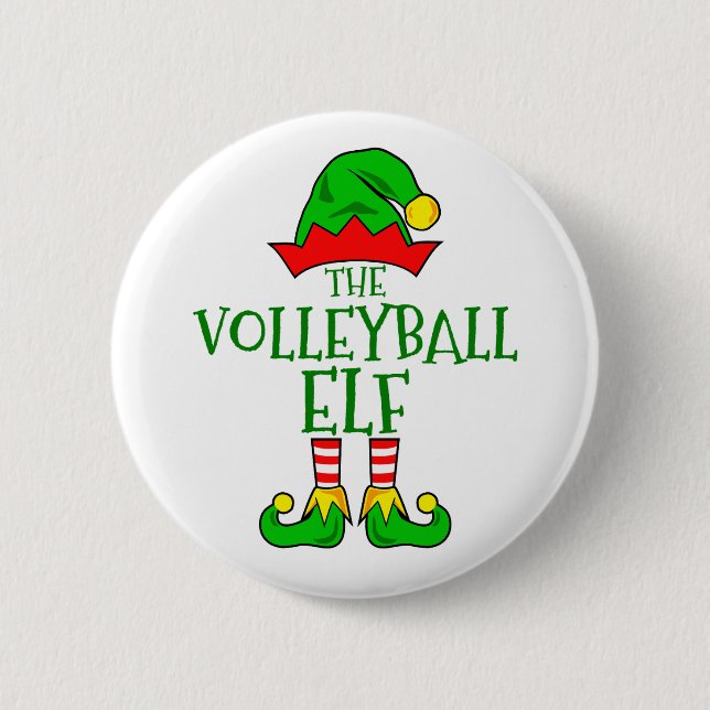Volleyball Elf Button (Vorderseite)