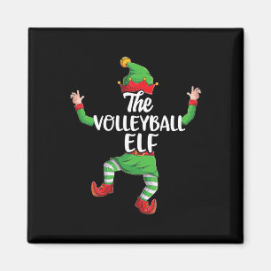 Volleyball Elf Familie Matching Weihnachten Pajama Magnet