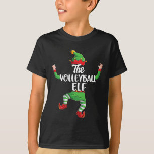 Volleyball Elf Familie Matching Weihnachten Pajama T-Shirt