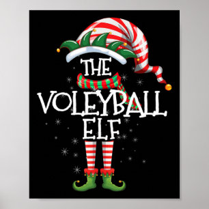 Volleyball Elf Matching Familie Gruppe Weihnachtsf Poster