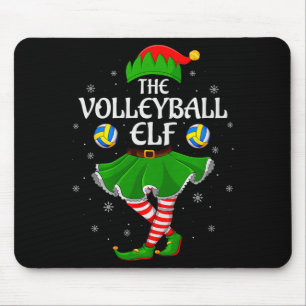 Volleyball-Elf-Weihnachten-Familie-Mädchen-Frauen- Mousepad