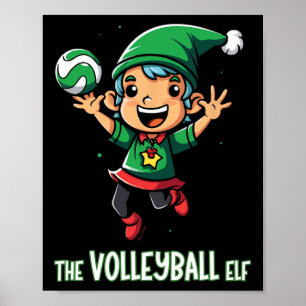 Volleyball Elf Weihnachts Matching Family Party Xm Poster