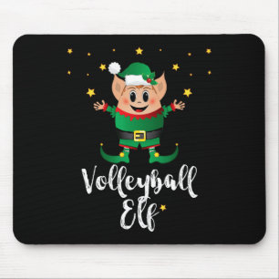 Volleyball Elf Xmas Elves Matching Family Group Mousepad