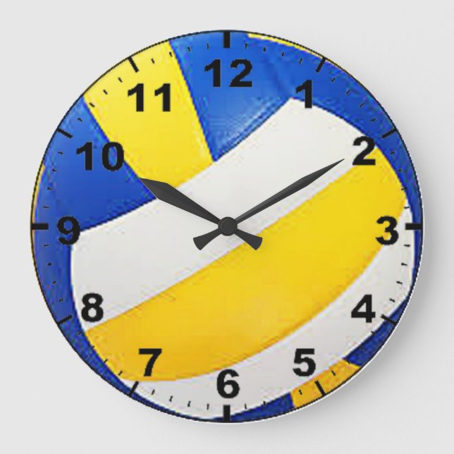 "Volleyball" Entwurfs-Wanduhren Große Wanduhr (Vorderseite)