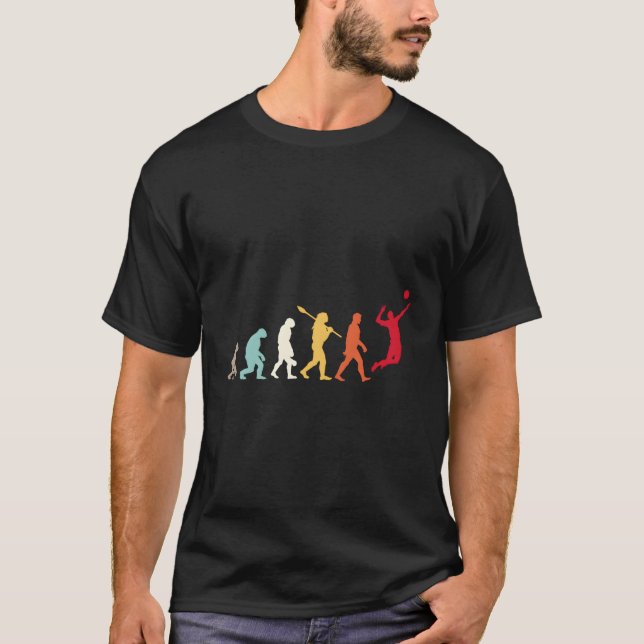 Volleyball Evolution Volleyball Spieler T-Shirt (Vorderseite)