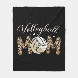 Volleyball Faded Leopard Fun Mother S Day Fleecedecke