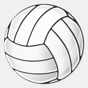 Volleyball-Fan Runder Aufkleber
