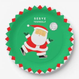 Volleyball-Feiertag Pappteller