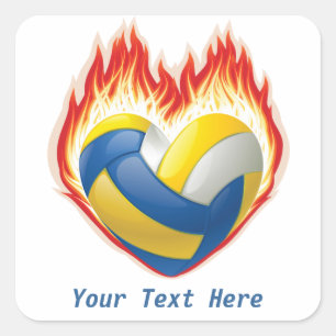 Volleyball FIre (anpassbar) Stickers