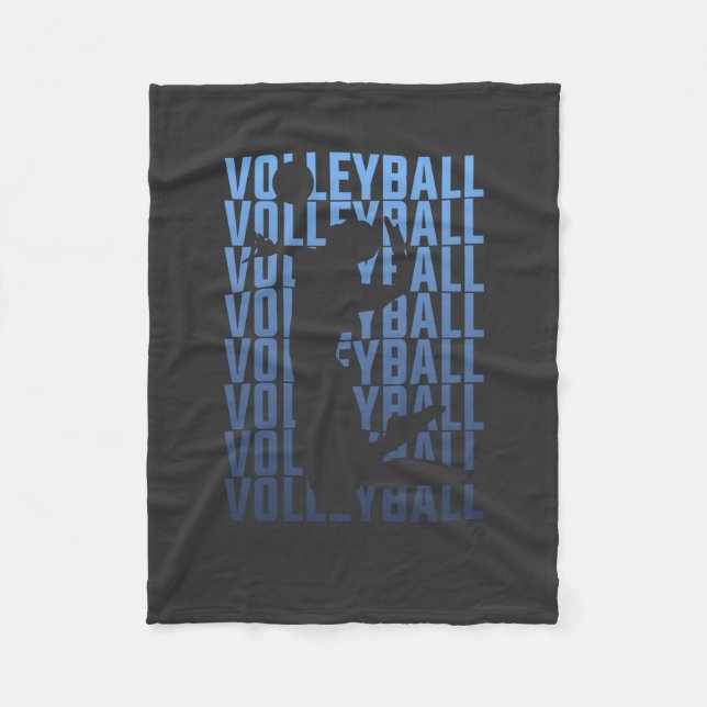Volleyball Fleecedecke (Vorderseite)