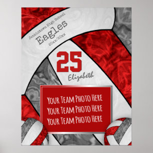 Volleyball-Foto für Graumädchen Poster