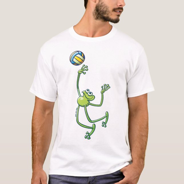 Volleyball-Frosch T-Shirt (Vorderseite)
